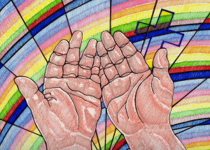 Stained Glass Hands